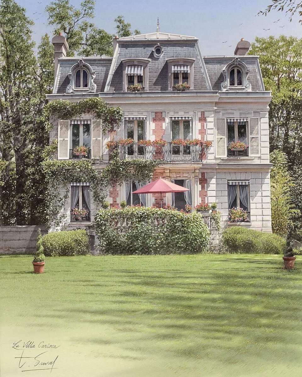 No, it’s not a photograph it’s a painting by the exceptionally talented Thierry Duval.  The title and his signature are on the bottom left.  Stunning. We have a couple of books of his paintings ( Watercolours )