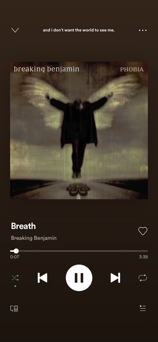 a fitting one for the first omg i was so obsessed with breaking benjamin