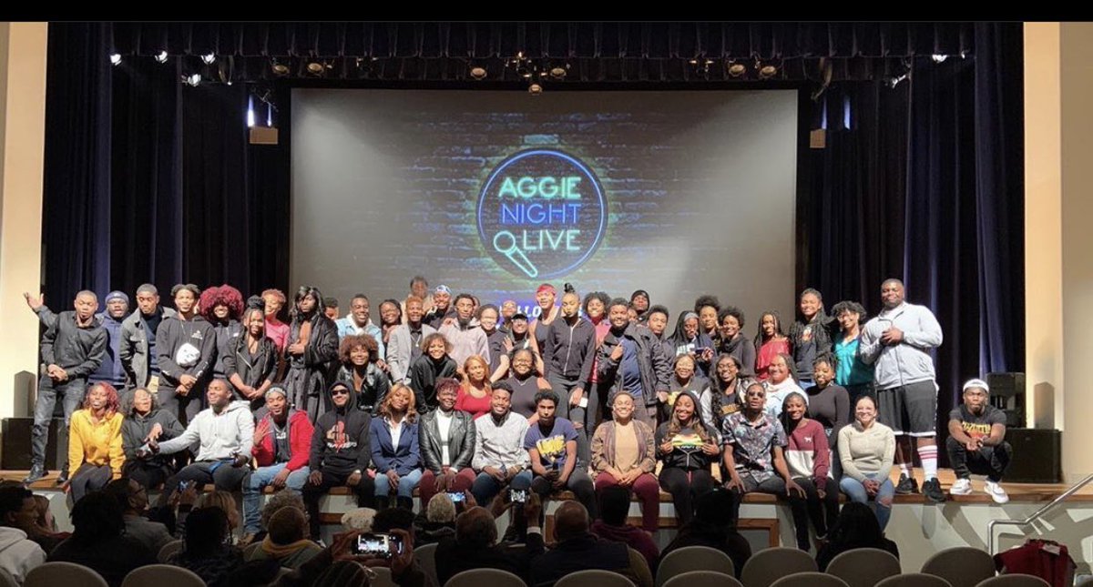 AggieNightLive's tweet photo. 🚨Calling ALL actors, dancers, videographers and all creatives! This is your chance to learn about Aggie Night Live! A sketch comedy and variety show here at A&amp;T. 

Join us at the org fair today at 6 to learn more. RSVP on 1891 connect. See you there! 
#NCAT #NCAT24 https://t.co/BIi5RuvZTo