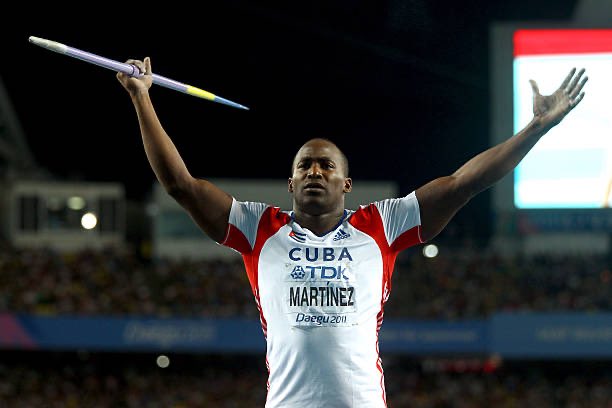 AlmeidaVictorK's tweet photo. #TalDiaComoHoy Guillermo Martínez 🇨🇺 conquista la medalla de bronce 🥉 en el concurso de la jabalina del Campeonato Mundial de #Daegu2011 🇰🇷 

- Disparo de 84,30 m

#atletismo #Cuba 

📸: @GettyImages https://t.co/XZZu3D3P6H