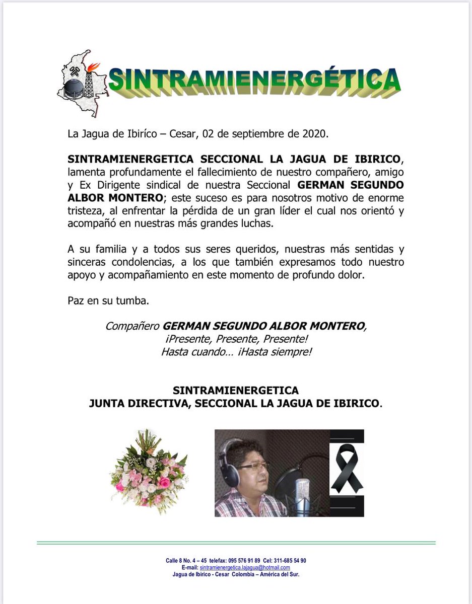 Paz en su tumba compañero Germán.