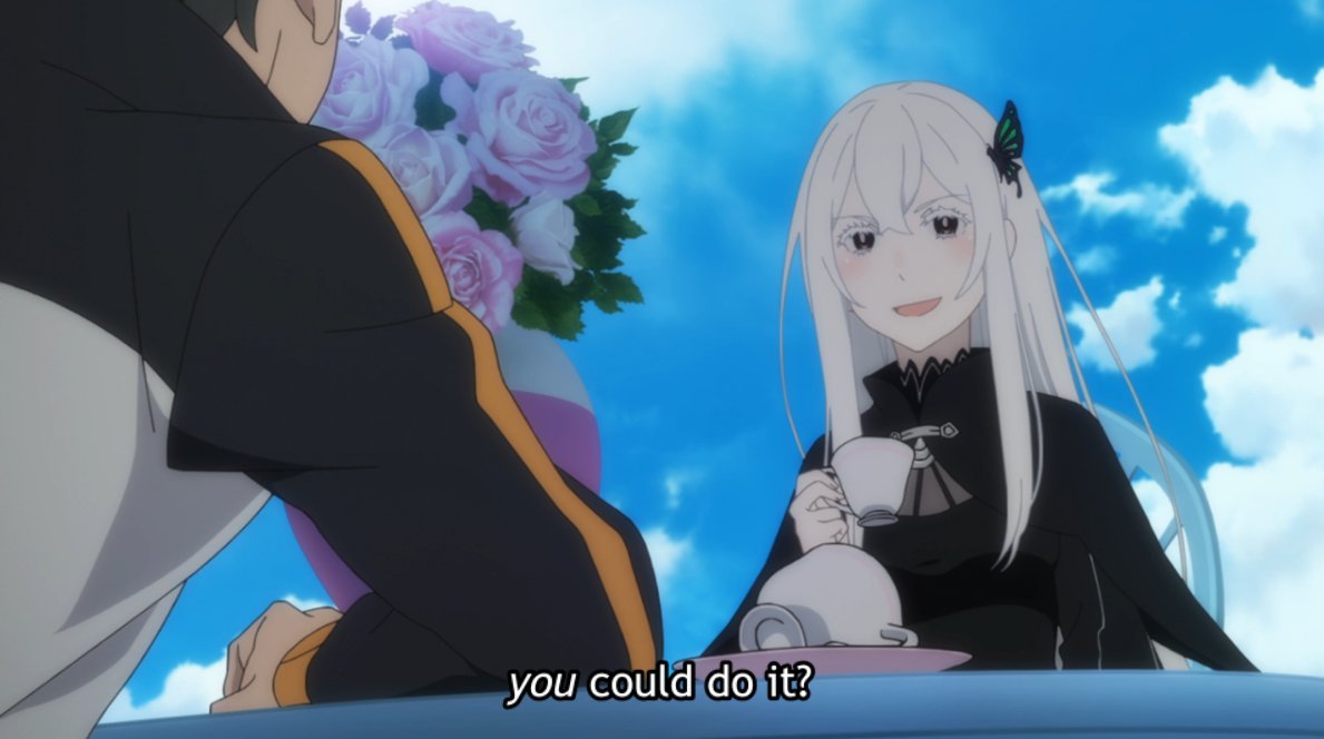 Emilia& #39;s hardships stem not only from the harshness of her past, but also from the one supervising her Trial. Echidna is using this as an opportunity to conspire with Subaru, to further strip Emilia of her agency so she could satisfy her own curiosity regarding his existence.