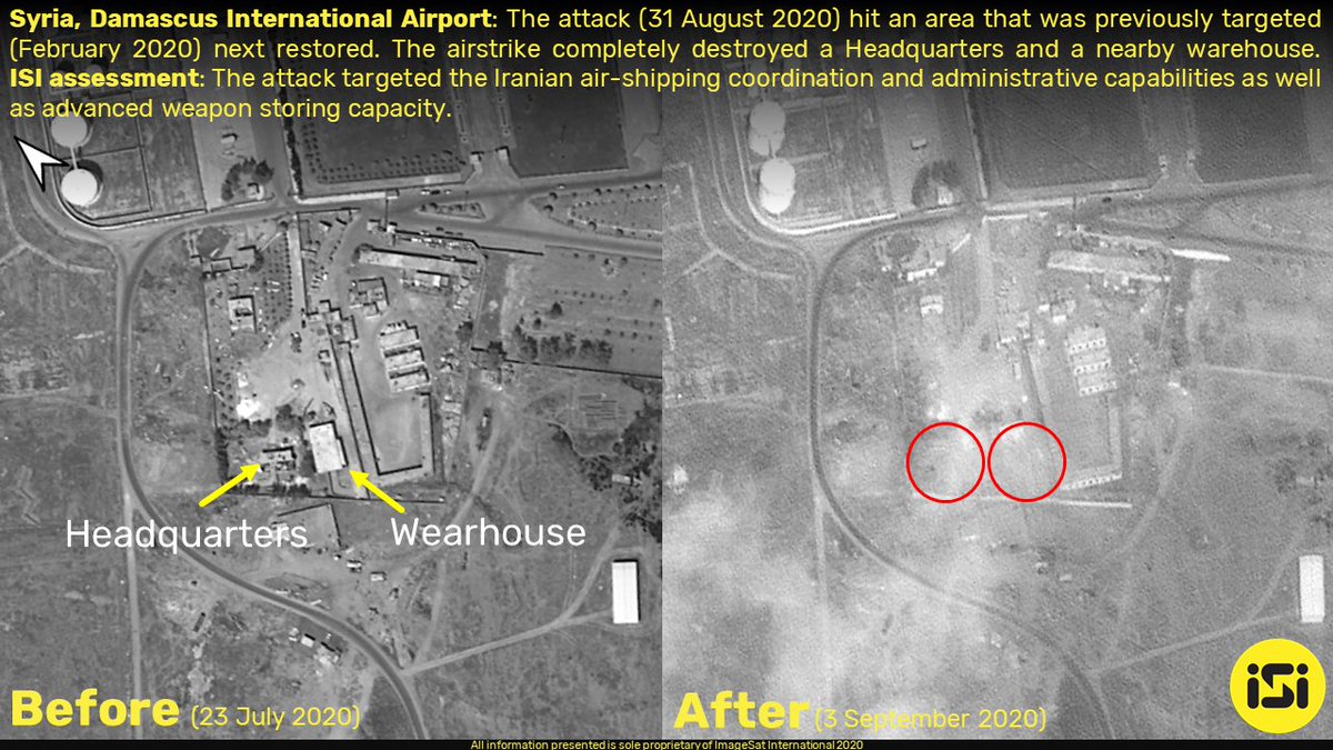  #ISI  #assessment: The attack targeted the  #Iran|ian  #air- #shipping coordination and administrative capabilities as well as advanced  #weapon storing capacity.