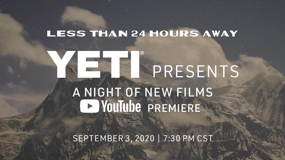 YETICoolers's tweet photo. This evening, we're releasing 8 new YETI Presents Films. Join us at 7:30 pm CST: https://t.co/iehQH5FqyU https://t.co/RrBCNYtXyA