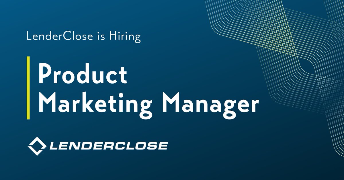 Coviance's tweet photo. Think you have what it takes to be LenderClose's new Product Marketing Manager? If you have strong communication skills and experience in executing effective marketing plans, LenderClose wants to meet you! Apply now: https://t.co/giOA8keApW https://t.co/9WI91UsDRZ