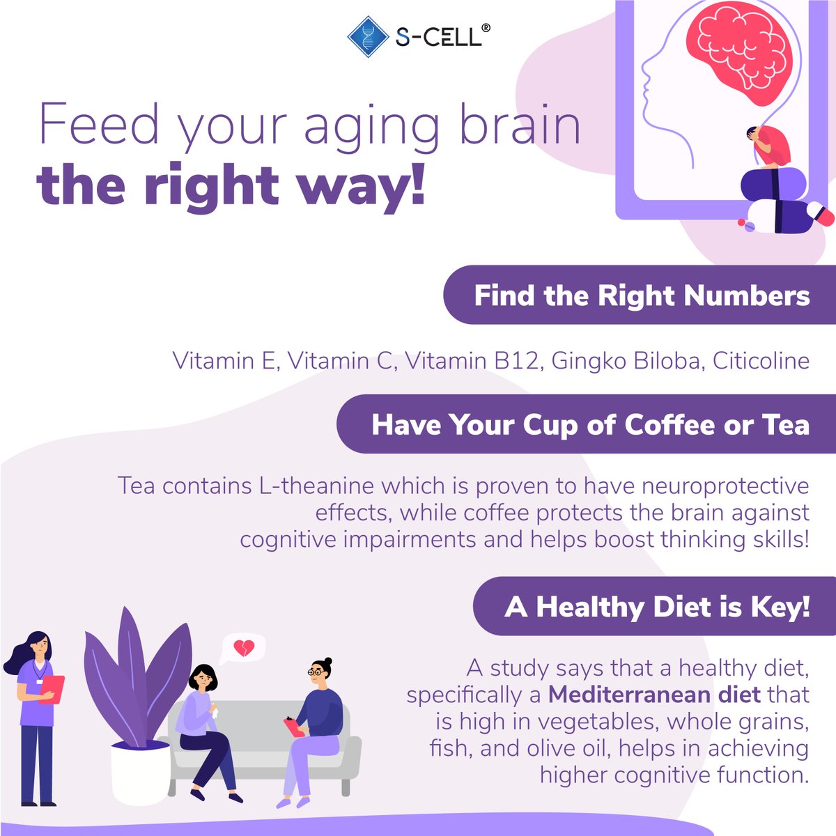 scellintl's tweet photo. Here's a quick guide for the proper way of maintaining good brain health while aging! 

For a more detailed discussion on this topic, you may also read the full article here: https://t.co/E6cmlOtu9S https://t.co/KRXk4cQLCB