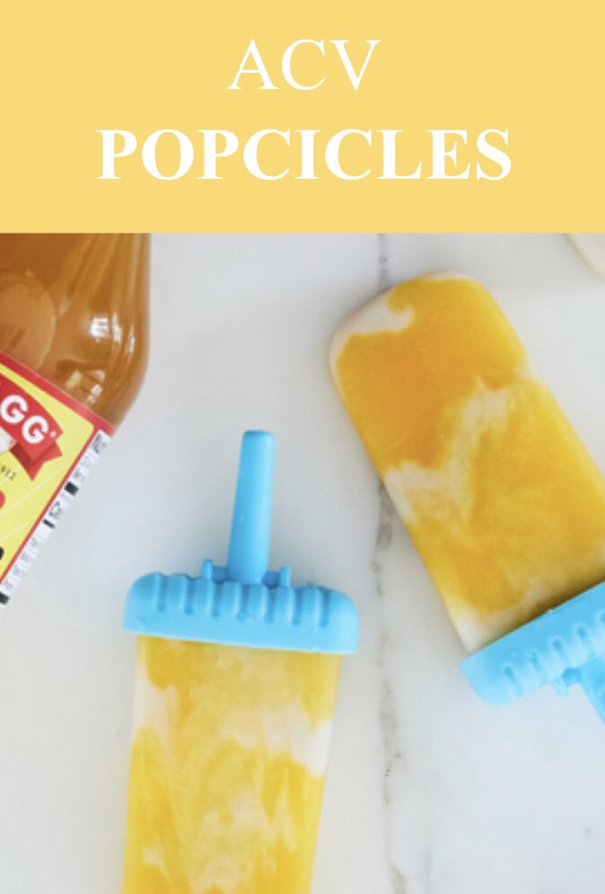 BraggLiveFoods's tweet photo. And last but not least: dessert! These homemade #MangoPopsicles are made with vanilla yogurt and ACV. They're easy to make and delicious on a hot summer day! https://t.co/YRxUpUaipz