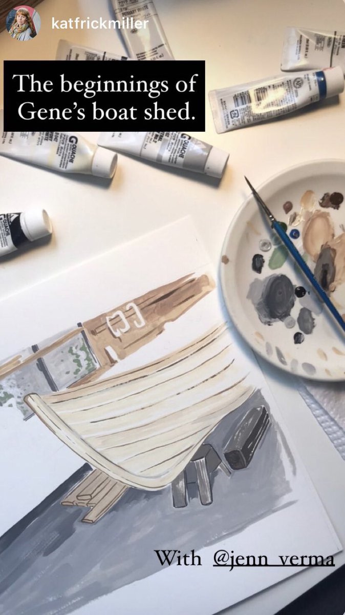 JenniferYVerma's tweet photo. Gene’s boat is getting assembled and his woodshed too. Over on Instagram, Kat is sharing paintings for our digital storybook #LastFishFirstBoat in her stories. @CanadaCouncil @katfrickmiller #BringingTheArtsToLife https://t.co/zDYKyAeb79