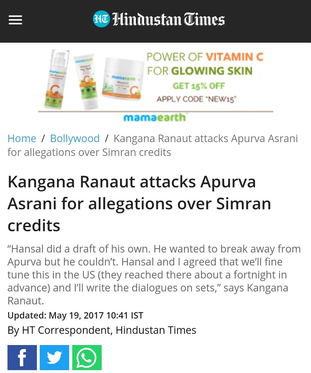 iHrithiksSniper's tweet image. Kangana has problem with every unproblematic person. She somehow manages to fight with every costar/coworker she works with. And then she plays the victim card. Insane skills of staying in news without doing anything good. 
#KanganaPagalHai