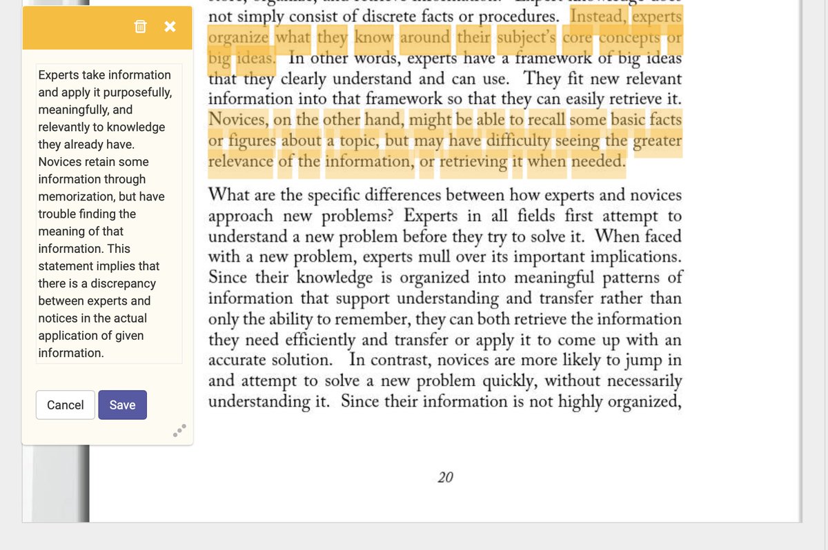 MsLawsonLearns's tweet photo. Isecke (2006) emphasized the importance of #studentunderstanding over #studentmemorization. Ch.1- Understanding allows students to become experts rather than notices (pic 1). Ch.2- Isecke outlines ways in which students can demonstrate understanding. #tlt407 #backwardsplanning https://t.co/BKX7d9bJM5
