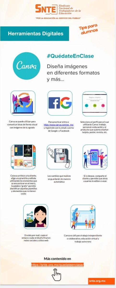 Valdiviaray's tweet photo. #QuedateEnClase 👨🏫🔛👨💻
👉Refuerza el aprendizaje de tu alumnos 👨🎓 con la App @canva 📲 creando infografías 🖼️ 👉Más #SNTEtips 💡 para maestros 👩💼 en https://t.co/kaMcd68lhl
#QuedateEnCasa
#FelizJueves #3Septiembre México #Poderoso2021 Exacto #Covid_19 #BuenJueves Nintendo RT https://t.co/NZfo9K9Rzv