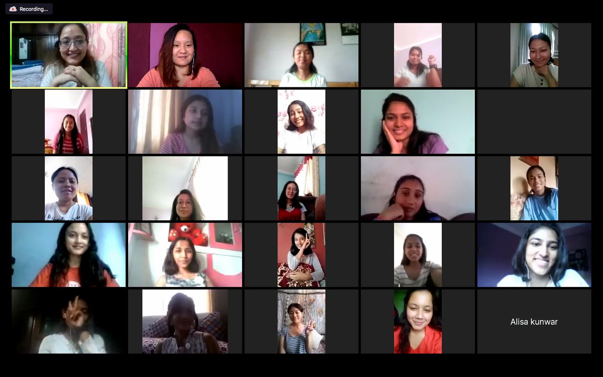 womenLEADnepal's tweet photo. Business Consultant, @SadikshaThapa facilitated a session on "Public Speaking" for the 2020 LEADers today! Speaking over Zoom with our fellows, she illustrated key skills that help while speaking in front of a large audience.
#wlead #LEAD2020 #LEADgoesvirtual https://t.co/nXybVqH48M