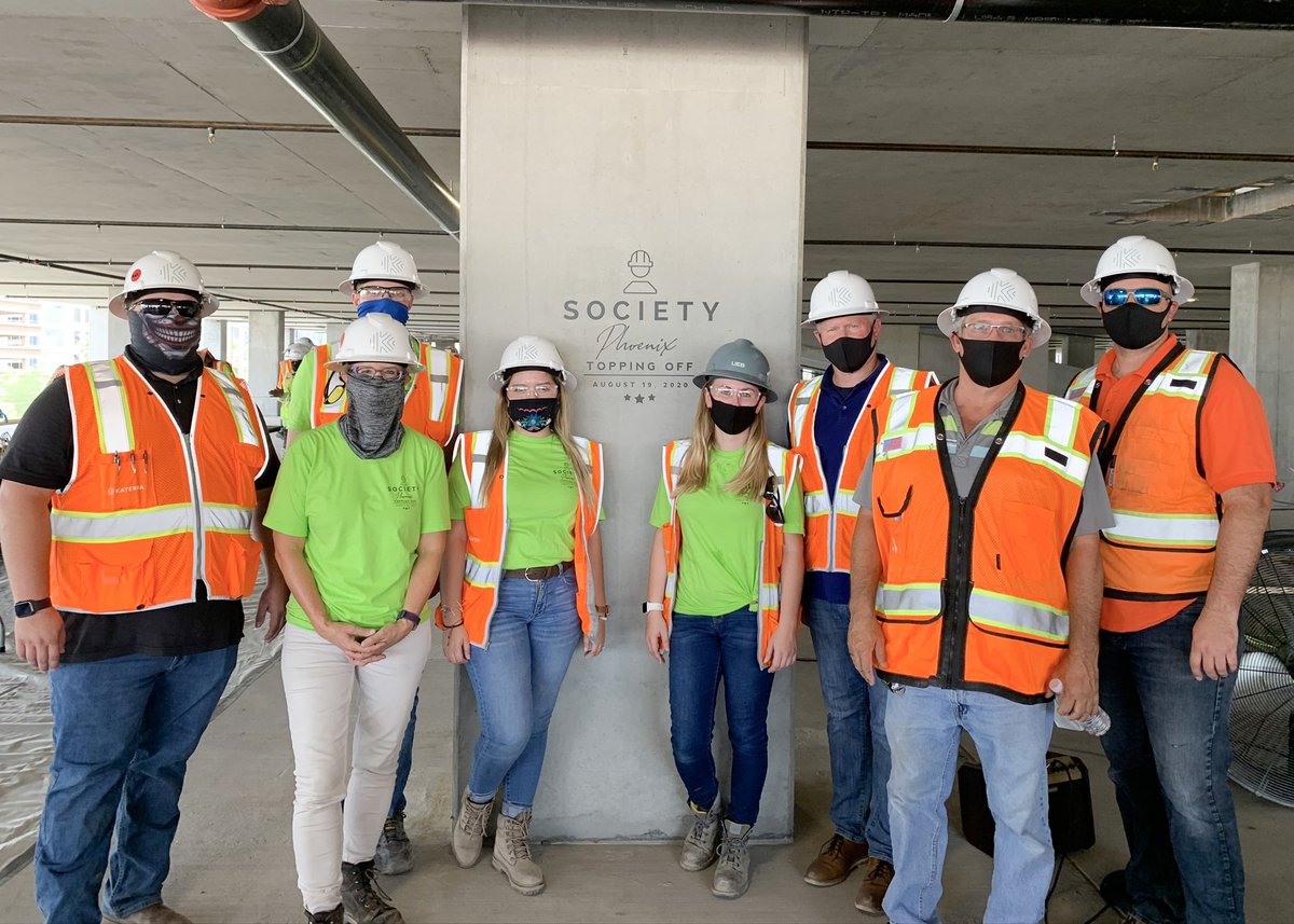 katerrainc's tweet photo. Topping Off: Society Phoenix.  Katerra is proud to be a part of  Society Apartment Community's mission to provide "reasonably priced housing that delivers an inclusive and inspiring shared living experience." 
Project details: https://t.co/RsoXmfPBBD
#coliving #construction https://t.co/EFssJFIDqq
