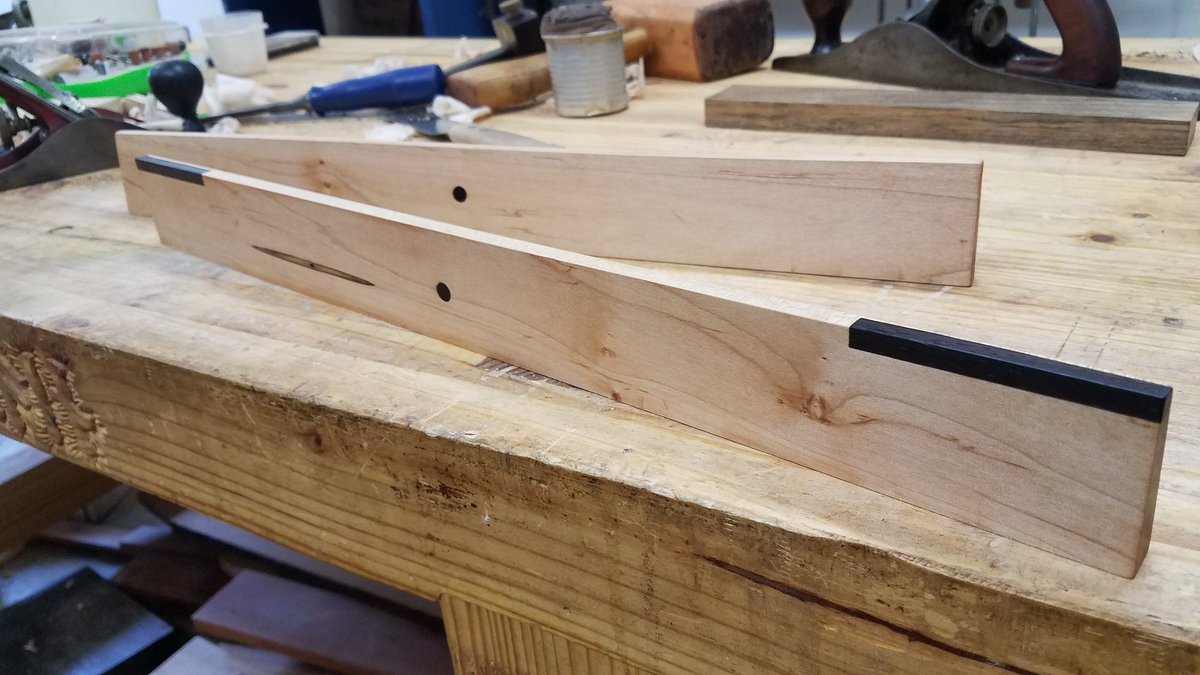VolinarWorkshop's tweet photo. Finally got around to making a proper set of winding sticks! Wtf is that you say?! They are used to determine if a board as any twist or wind. Just two equal sized sticks on opposite ends. Peer down and if both sides disappear equally you have a level board! #dnd #woodknowledge https://t.co/ESXkfxIsgS
