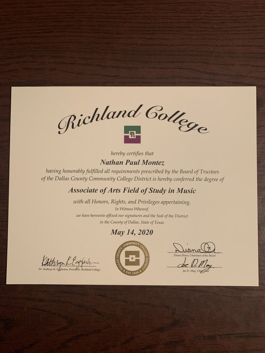 Montez4Nathan's tweet photo. After months of waiting, it’s official that I have now received my Associate’s Degree in the mail. I thank the Lord and everybody that has supported me!🎓 https://t.co/Ir5HpzBjKB