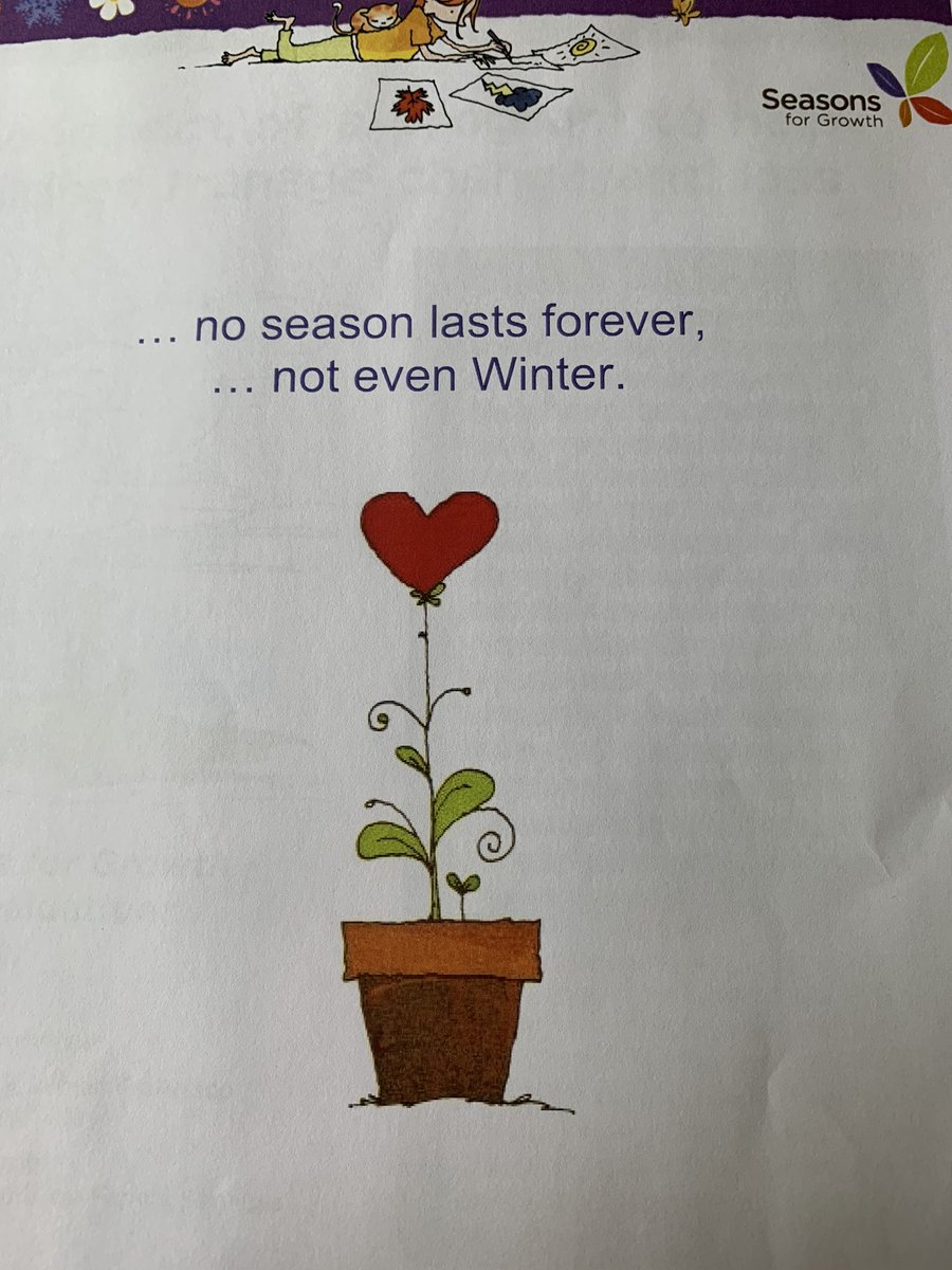 Today & tomorrow myself & Gaynor are training to become Seasons for Growth Companions, to help support children with bereavement, loss and change. My own son was a part of a Seasons group in his school a few years ago so I know how beneficial it is! ❤️ #seasonsforgrowth xx