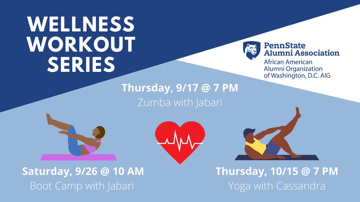 psuaaaodc's tweet photo. Mark your calendars for a series of events to get your mind and your body right! Zumba, Total Body Boot Camp, and Yoga are all on deck! Send us a DM for links. https://t.co/R0Nlu0Gx7Z