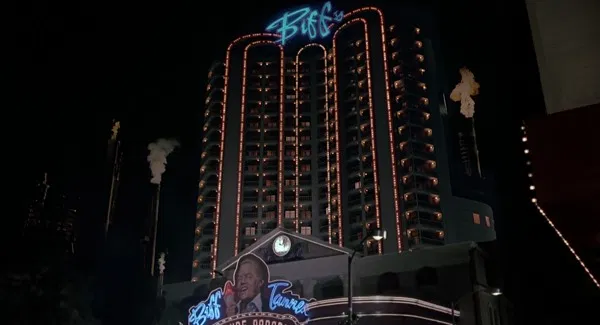 Back to the Future II veers off into an alternative 1985 that wasn't too alternate for some cities. Building Casinos downtown was something that happened in Detroit & other cities to "bring them back." In the movie, Biff (aka Trump), builds a casino on top of the courthouse.