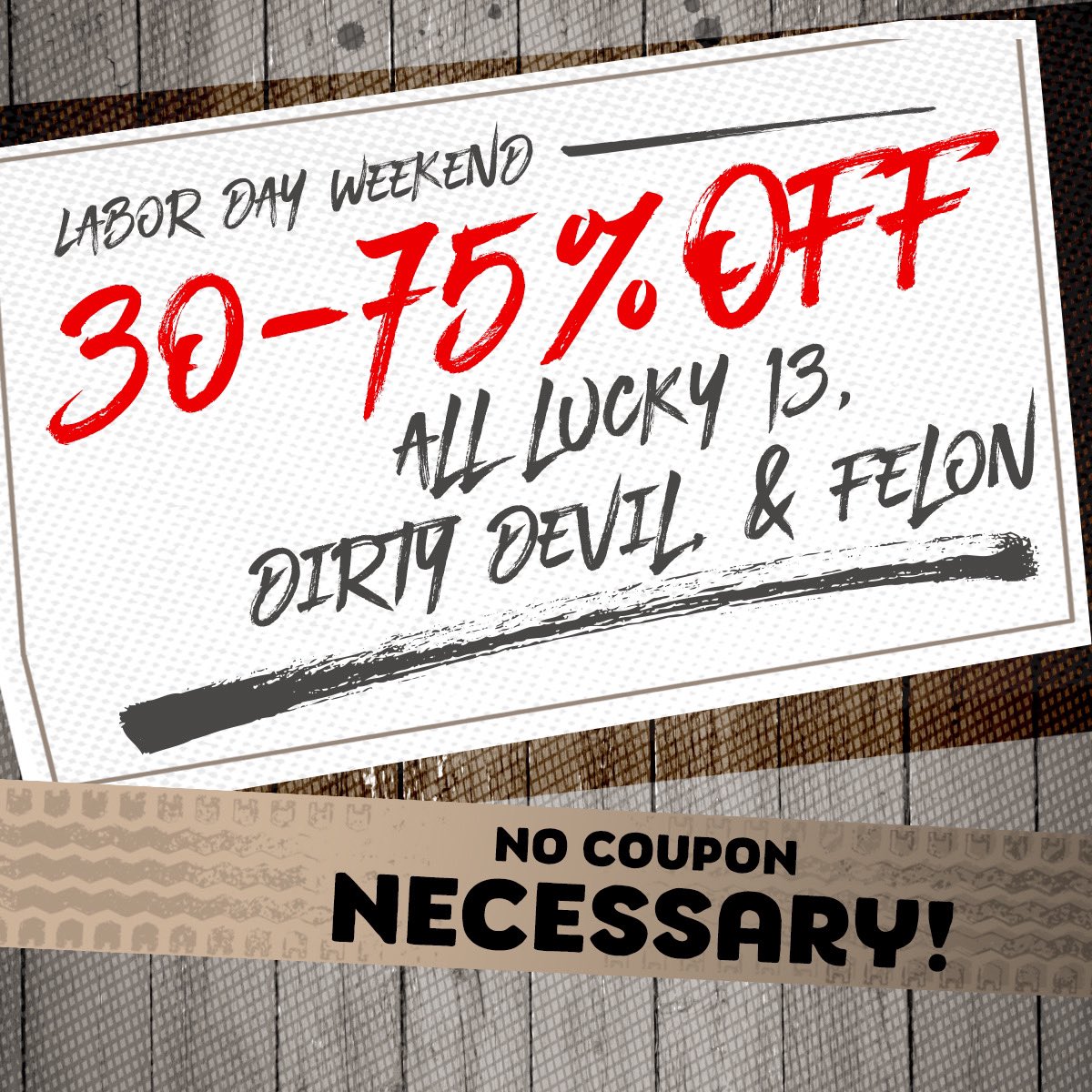 Our BIGGEST SALE ever! 30-75% off Lucky 13, Dirty Devil, &amp; Felon items! No coupon necessary. All prices have already been marked down. Don’t miss this shot to get some big deals!
greasegasandglory.com
#sale #clearance #bigsale #laborday #labordaysale #labordayweekend #lucky13