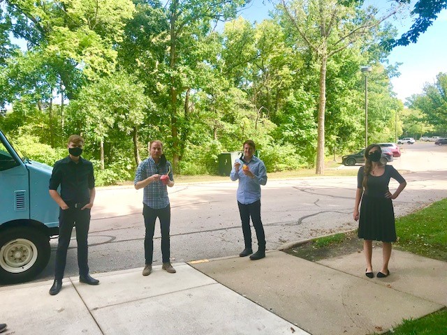 We are so grateful to Beverly and the rest of her team over at <a href="/premierlightkc/">Premier Lighting</a> for treating us to shaved ice--What a creative &amp; unique way to bring us all together for some socially-distanced fun! #HTKarchitects #PremierLightingandControls #FunSocialDistancing