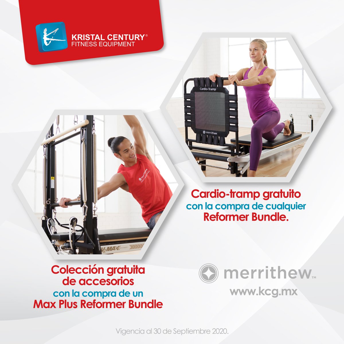 KCGMX's tweet photo. Continúan las promociones. 📣📣
✅Cardio-tramp gratuito con la compra de cualquier Reformer Bundle.
✅Colección gratuita de accesorios con la compra de un Max Plus Reformer Bundle.
Entra a https://t.co/USezexVtwo
#somosKCG https://t.co/RapOJIL61n