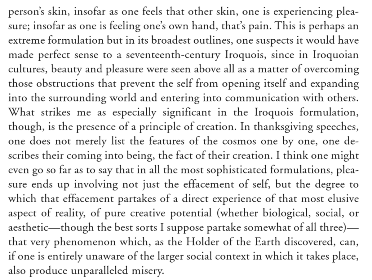 AntonJaegermm's tweet photo. The ending of Graeber's first book - easily the best intro to anthropological value theory - has a stunningly beautiful passage on the concepts of 'pain' and 'pleasure.' https://t.co/AIL3yaLxys
