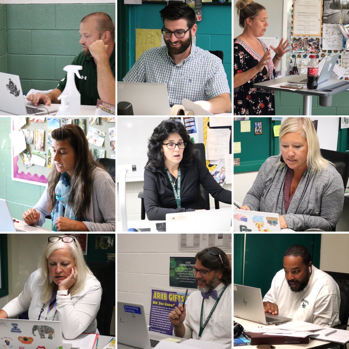 LkOrionSchools's tweet photo. The @LkOrionHS orientation is rolling, remotely. Great to see the teachers introducing themselves (briefly) to each class, setting the stage for a fabulous start next week. #AlwaysLakeOrion https://t.co/T6Zyhy7Mzg