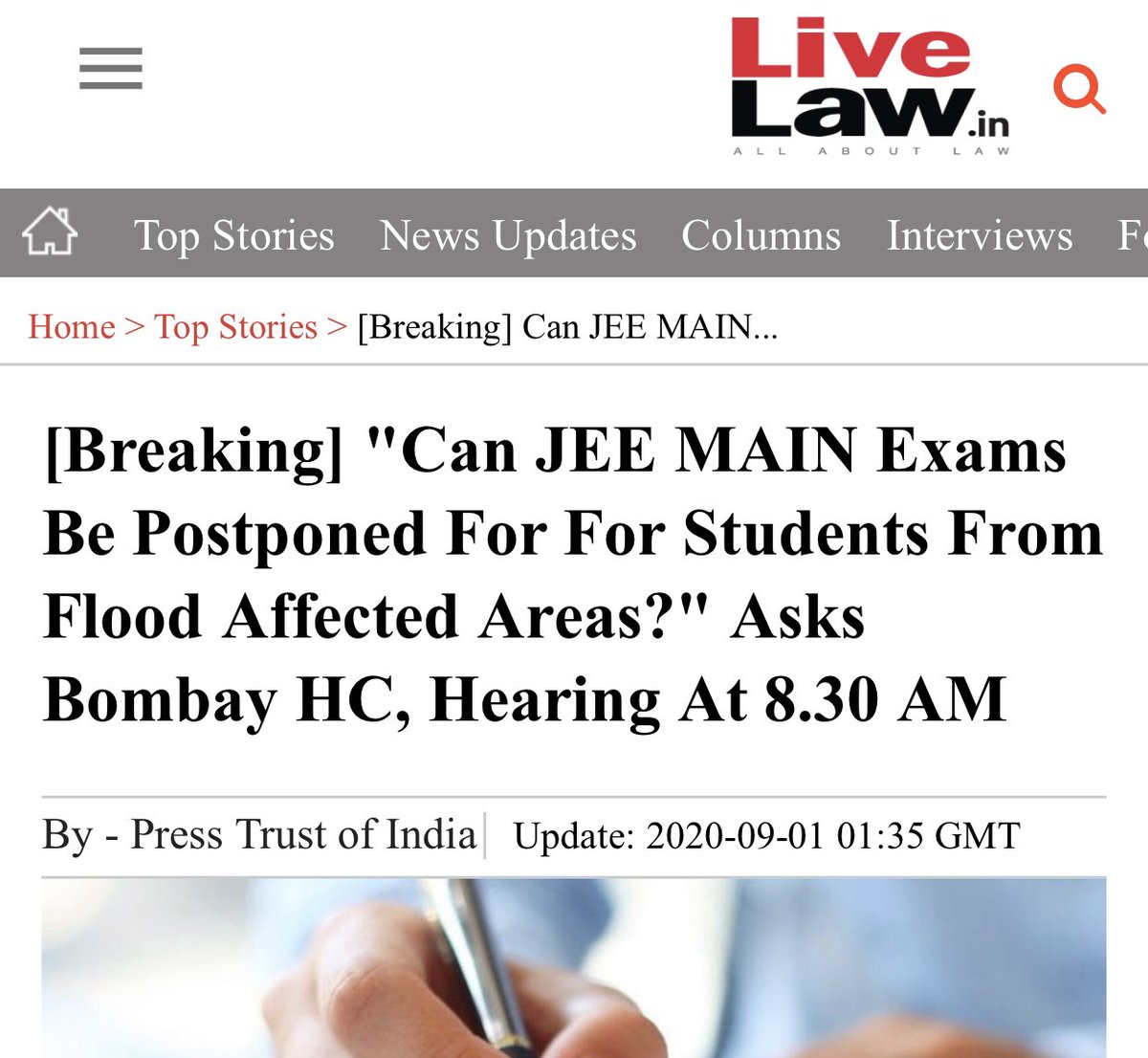 LicypriyaK's tweet photo. HE SAID “NO” ON THIS‼️

Just imagine how his heart is‼️

He also said to reach the exam centres or collector office anyhow to appear the exams to the flood victims students‼️

OUR LEADERS LIE; STUDENTS DIE.

#JEEFailedPostponeNEET 
#SupremeCourt_PostponeNEETJEE
#SaveTNStudents https://t.co/TNYTyyUGON