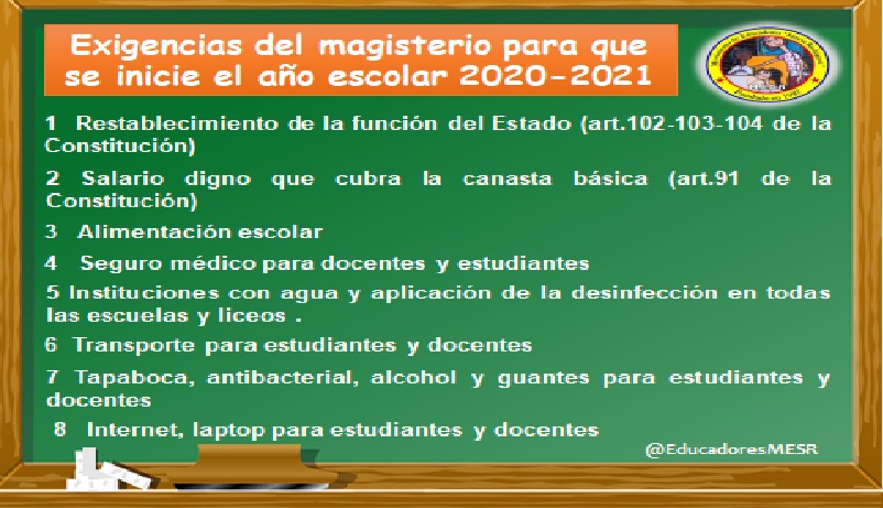 EducadoresMESR's tweet photo. La educación es un derecho humano, gratuito y obligatorio.
El Estado es el responsable para que se cumpla el derecho.
El magisterio, los estudiantes, padres y representantes deben luchar para exigir las condiciones del cumplimiento del derecho.
#RebeliónMagisterial https://t.co/NmfW3fkjXe