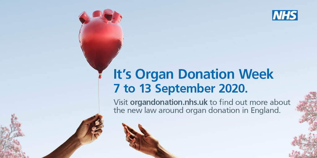NHSOrganDonor's tweet photo. It’s #OrganDonationWeek next week, the perfect time to have a conversation with your loved ones and share your donation decision. 💕💬 https://t.co/Ury368YHla