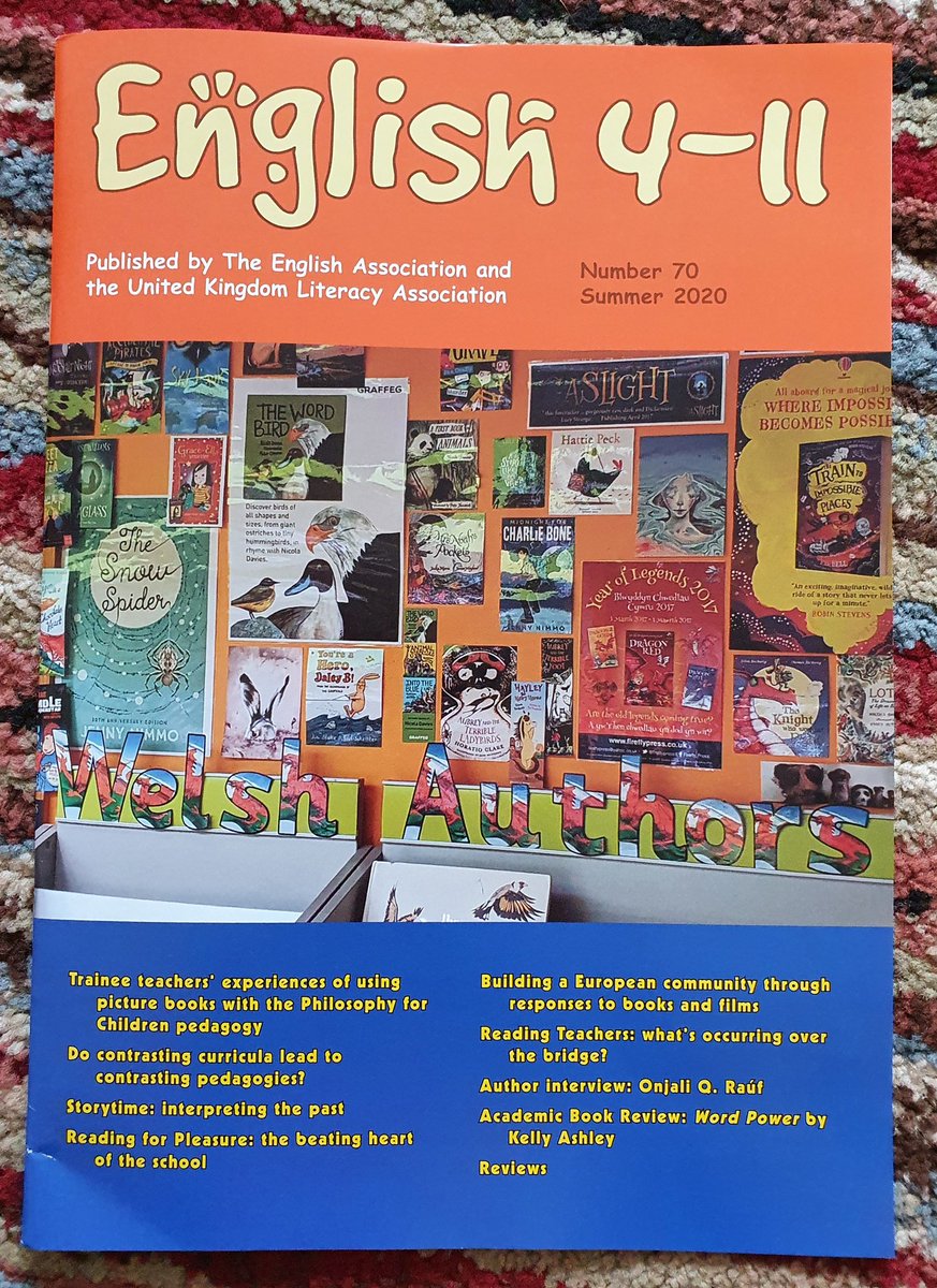 jonnybid's tweet photo. So many reasons to join @The_UKLA or @EnglishAssoc, including the fantastic English 4-11 magazine. Some great articles in this issue by @Jo_Bowers @lamerch and @juliedoyleRR21 amongst others, as well as a fascinating interview with @OnjaliRauf. https://t.co/0D8BokLuR7