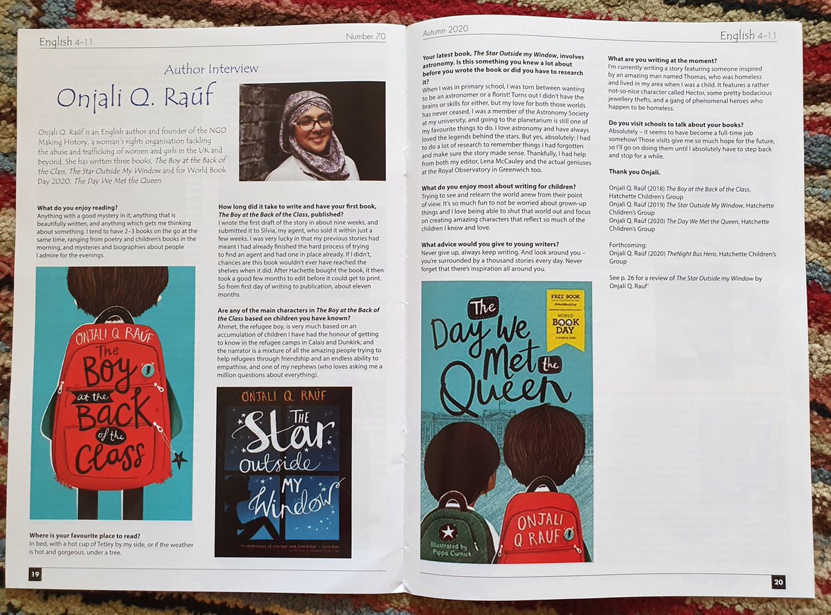 jonnybid's tweet photo. So many reasons to join @The_UKLA or @EnglishAssoc, including the fantastic English 4-11 magazine. Some great articles in this issue by @Jo_Bowers @lamerch and @juliedoyleRR21 amongst others, as well as a fascinating interview with @OnjaliRauf. https://t.co/0D8BokLuR7