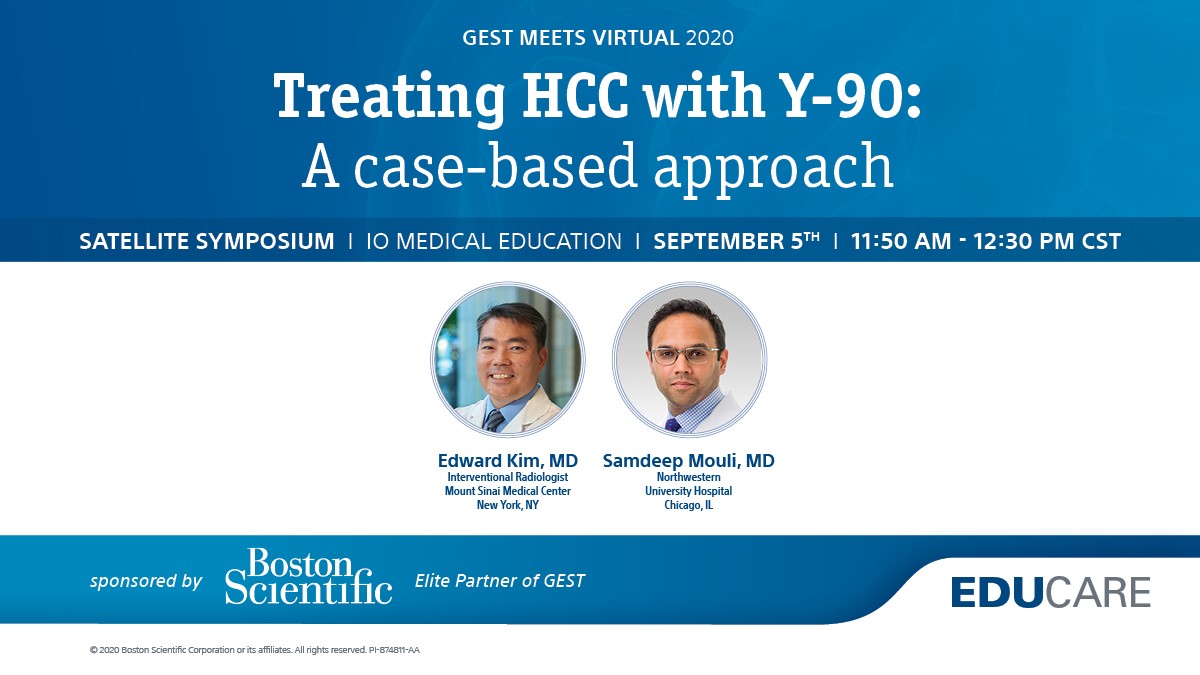 bsc_io_e's tweet photo. Honored to have @DieHCCDie &amp; @SamMouli share real world case studies for treating #HCC w/ #Y90. Tune in this Saturday for this special virtual @GESTSymposium event, register here: https://t.co/FrEw2OXope #IO #GEST2020 https://t.co/gQWTULhf0b