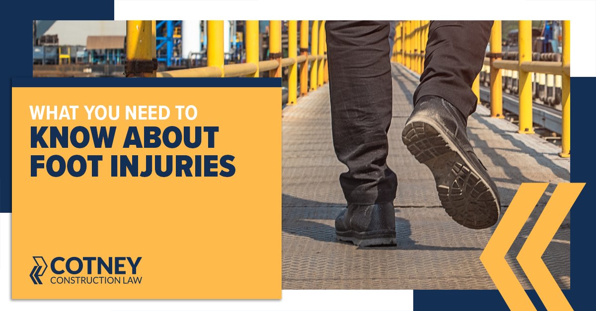 OSHALawyer's tweet photo. To learn all you need to know about foot-related injuries on the project site and how you can mitigate the chance of having to deal with workers’ compensation, check out today’s article. https://t.co/gIhHnTuvFC https://t.co/aeEJ8tbjkW