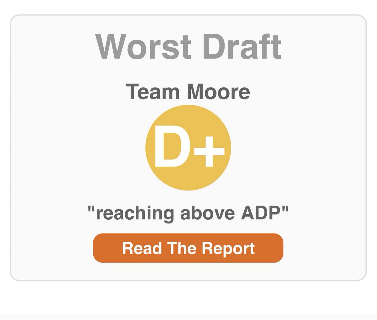 Apparently I’m not an auction draft fantasy expert. I will be taking any and all suggestions on how to save my season.