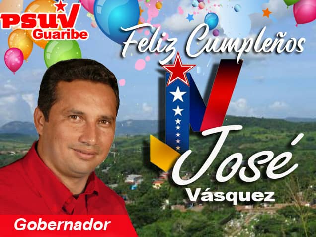 PsuvGuaribe's tweet photo. ¡Feliz Cumpleaños Gobernador! @josemvasquez 🎉 desde San José de Guaribe, con la bendición de nuestro santo patrono San Jose le deseamos mucha salud para que siga con nosotros en #EnCuerpoYAlmaPorGuárico https://t.co/9wN9wicKev