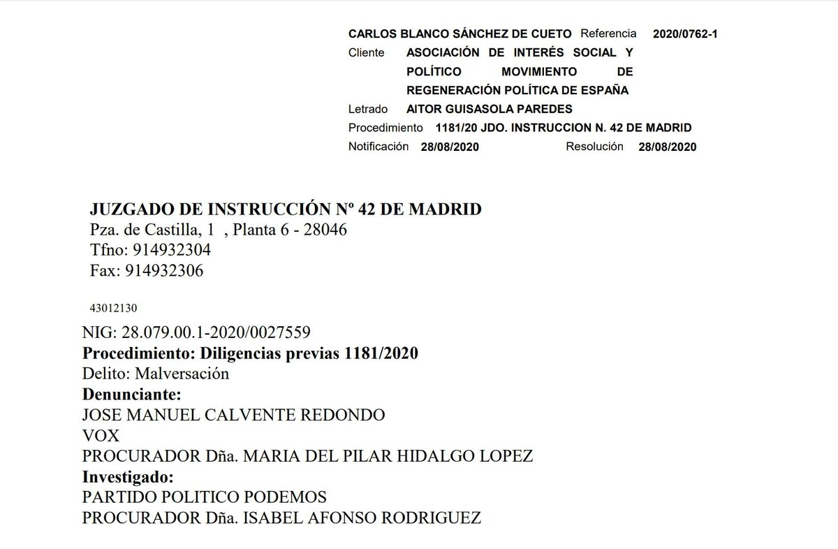 UACD_Youtube's tweet photo. Se puede twitear o quejarse en redes sabiendo que no vale de nada.
Yo ya estoy en el procedimiento contra Podemos por corrupción en representación del Movimiento de Regeneración Política de España.
Algunos hablan, otros twitean y otros actuamos
Nuevo video
https://t.co/CLfEbPBArW https://t.co/T3oic7FH2y