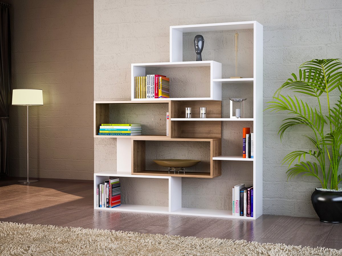 DoseModern's tweet image. Don't limit yourself. Use the bookcase in whatever way you want. Get our MARLA White and Walnut Bookshelf on our website for only $430.41 today! #doseofmodern LINK: bit.ly/2F58yUl
