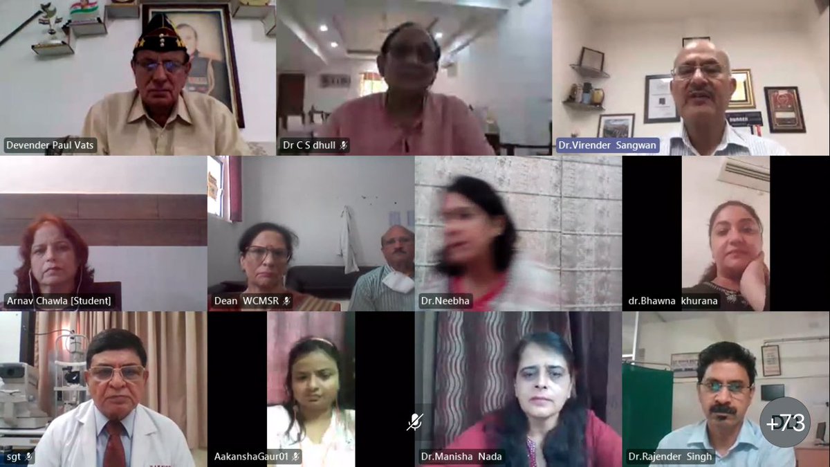 RachitVarshne11's tweet photo. Webinar is going on by @wcmsrh @DrNaren65329430 at #worldmedicalcollegr
@PMOIndia @MoHFW_INDIA @EduMinOfIndia @DrHVoffice @cmohry @mlkhattar @anilvijminister 
#Salute to #CovidWarriors @pathmonk https://t.co/gfGkRZ17g2