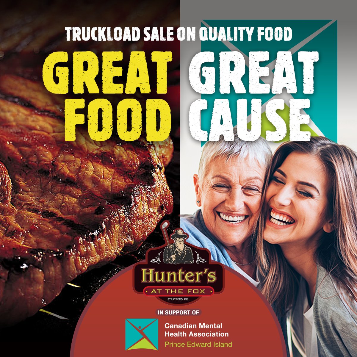 We're excited to partner with <a href="/GFSCanada/">GFS Canada</a> for another amazing truckload sale, with proceeds to <a href="/cmha_pei/">CMHA PEI Division</a>   Place your order here: huntersalehousetruckload.com #greatfoodgreatcause