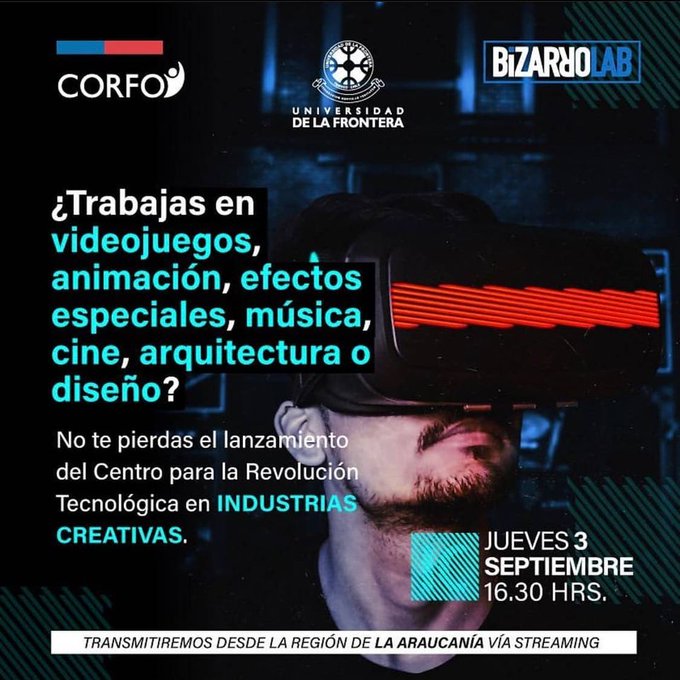 Chileservicios_'s tweet image. Hoy a las 16:30 conéctate junto a @corfo y @ChileCreativos  a la transmisión en vivo del lanzamiento del Centro de Desarrollo Tecnológico para Industrias Creativas. tremendo proyecto en apoyo de este sector! #economiacreativa  Link de conexión  youtu.be/JO5dAjaHFZw