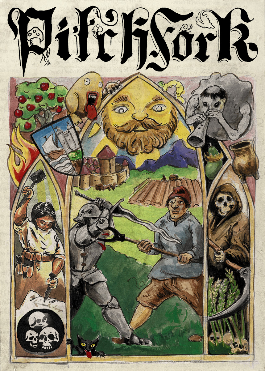 9littlebees's tweet photo. #PitchforkRPG began as a WFRP hack for @FriaLigan's Year Zero Engine, but has slowly morphed into a gritty game focused on peasants in an alt-history medieval Europe. Adventures are based in & around your village which is created collaboratively.
Cover art by @BoddiceArt.
2/6 https://t.co/frmmna6K2c