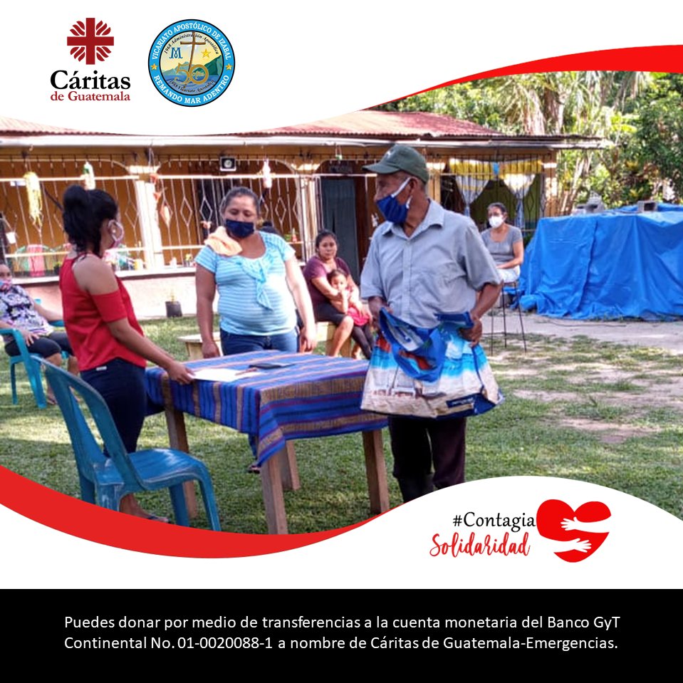caritas_gt's tweet photo. #ContagiaSolidaridad ❤️
Con alegría comunicamos que entregamos 918 raciones de alimentos #RíoDulce #Isabal. Agradecemos la donación de: @PriceSmart , personas particulares y el apoyo de Vicariato Apostolico de Isabal para la distribución de esos kits;
#CáritasUnidasCovid19 https://t.co/4cW79MVnKZ