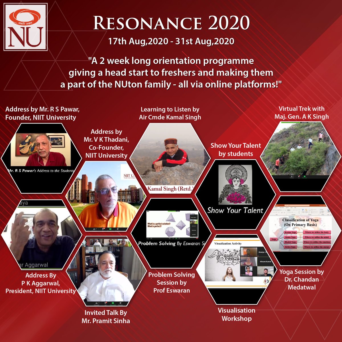 niituniversity's tweet photo. A two week long orientation program giving a head-start to freshers and making them a part of the NUton family; All via our Digital learning platform. #NUton #BeANUton #engineering #IntegratedMBA #orientation https://t.co/3081413MGM