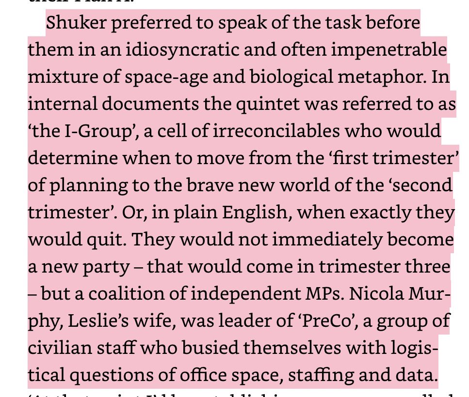 Gavin Shuker is actually Gareth Keenan. The ‘stages’ of TIG’s grand plan were ludicrous in the extreme.