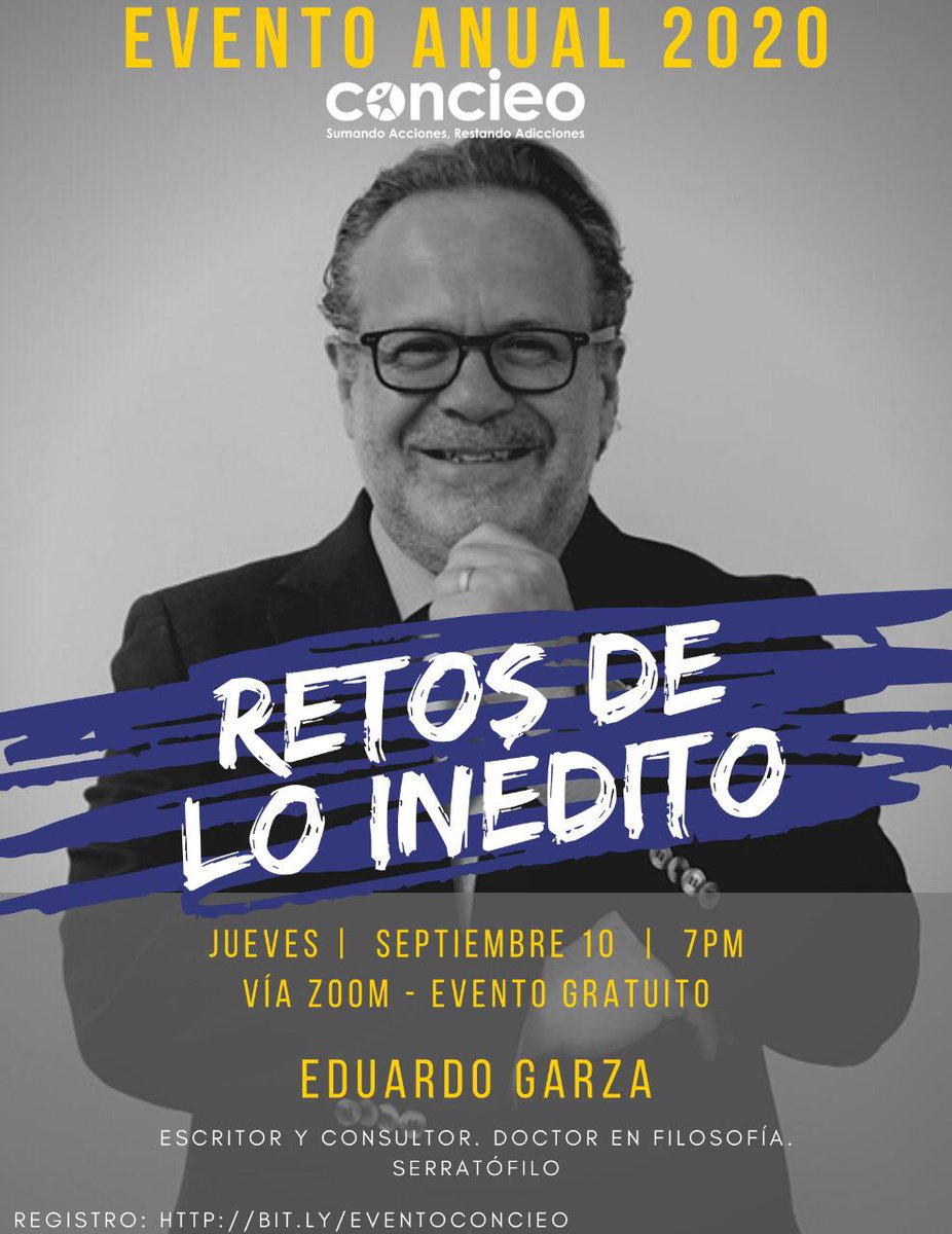 ConcieoMX's tweet photo. 🎉¡Estamos a una semana de nuestro evento anual!🎉

No te quedes sin estar presente en esta gran conferencia, aquí te dejamos la liga para el registro: https://t.co/LtM219cun2 

#EventoAnualConcieo #SumandoAcciones #RestandoAdicciones #Concieo #PrevenciónDesdeCasa https://t.co/xdrUJpZLFv