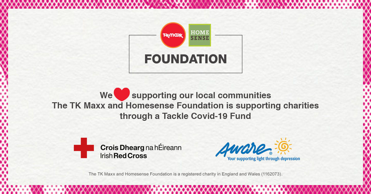The TK Maxx and Homesense Foundation is passionate about helping local communities, that’s why we’re supporting the Irish Red Cross and Aware. To find out more, visit homesense.ie/news/foundatio…