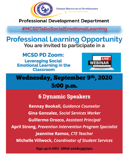 MCSDFloridaPD's tweet photo. MCSD PD invites you to be a part of this important learning! Look forward to seeing you. #MCSDFloridaPD #SEL #AllInMartin #MCSDTalksSEL https://t.co/oYv6bMnAKJ