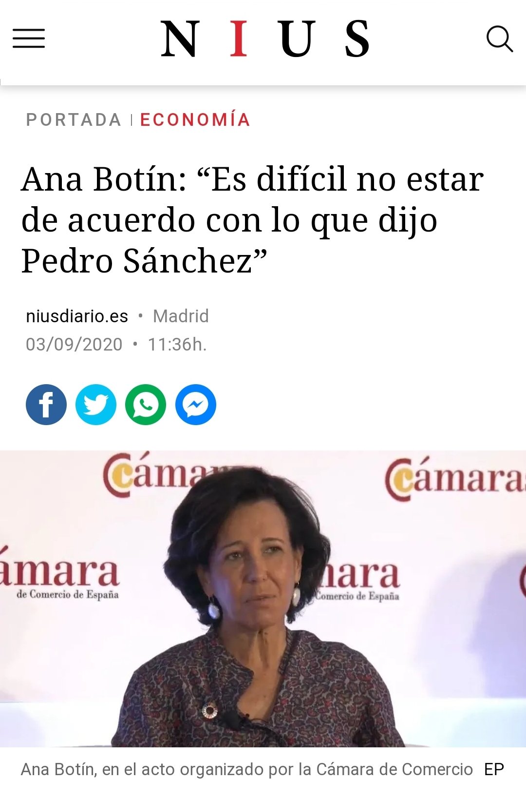 VOX 🇪🇸 on Twitter: "Ana Botín: "Es difícil no estar de acuerdo con lo que  dijo Sánchez". Ya ni disimula su apoyo al gobierno socialcomunista. ¿Cuándo  defenderá @AnaBotin a los españoles arruinados