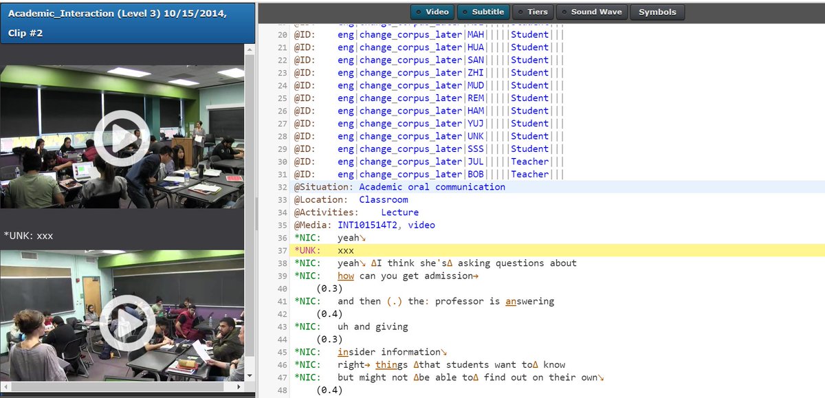 CEAPP_PennState's tweet photo. Interested in working with #classroom #data? #CEAPP at #PSU is a digital repository of classroom videos linked to transcripts. Take a look at this moment-by-moment #interaction in an #IEP class! Interested in getting an account? Visit https://t.co/V23IMuaVf8 https://t.co/aJMbFD9Q9W